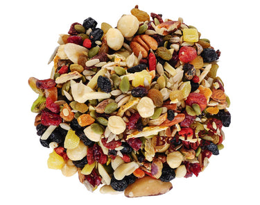 Berries And Nuts Super Trail Mix | Mixed Berries, Nuts and Seeds | 20 + Varities of Assorted Dry Fruit Mix with Berries, Nuts, Seeds & Fruits as Immunity Booster | 600 Grams | 3 Bottles of 200 Grams